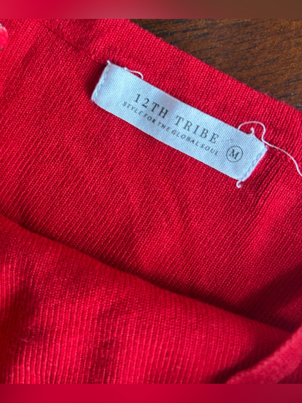 12th Tribe Red Spaghetti-Strap Midi Dress size M - Picture 6 of 7